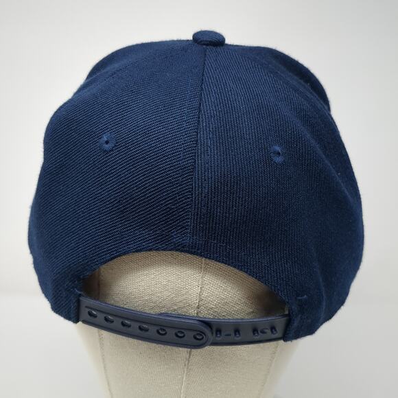 Chok Lids Snapback Cap Blue One Size Adjustable Vented Holes 6 Panel Blank - Picture 6 of 10